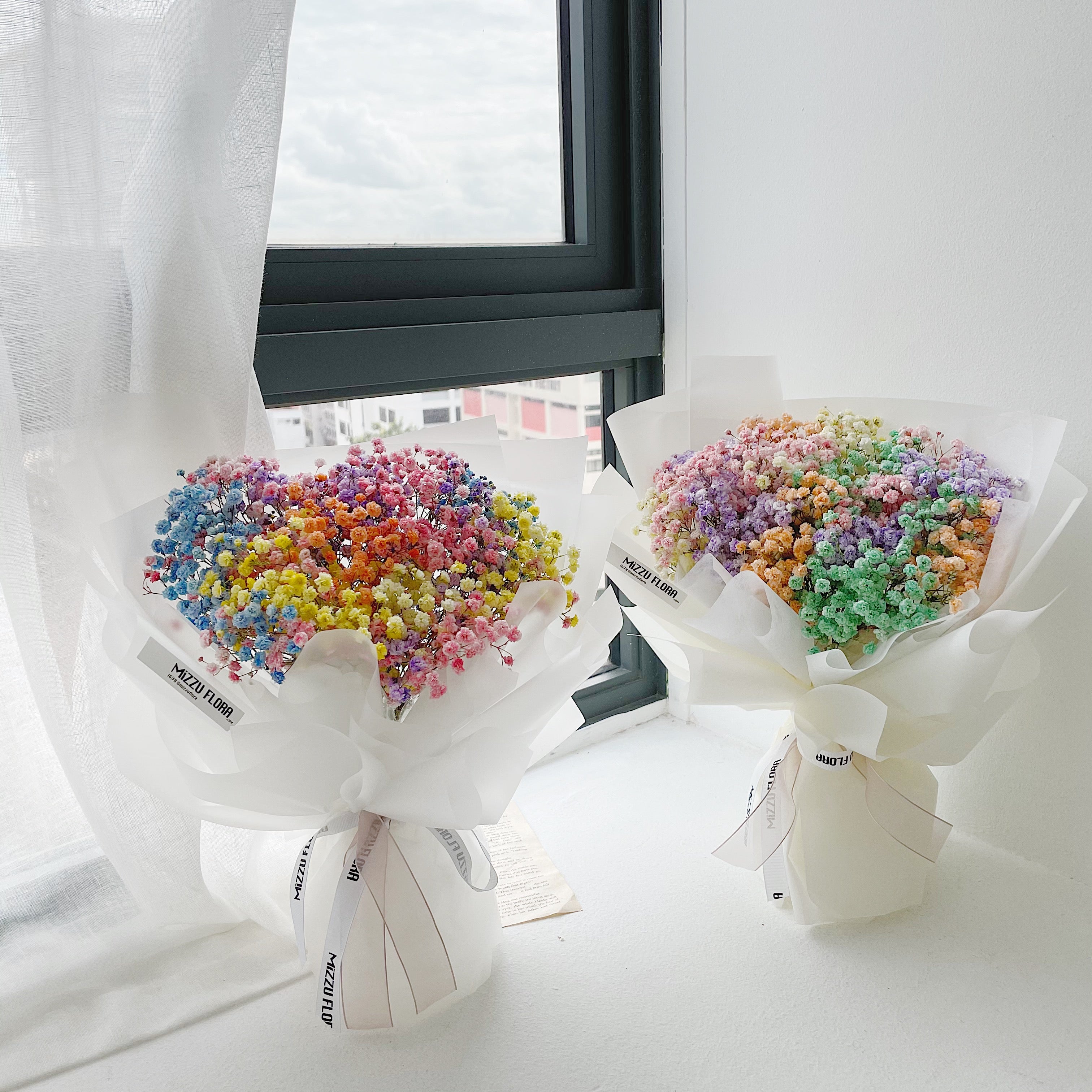 All flowers⭐️新品レア6枚set⭐️ラベンダー　旧ミモザ　シロツメクサ M1700 スモーク フラワー - サウザンドカラーズ (THOUSAND